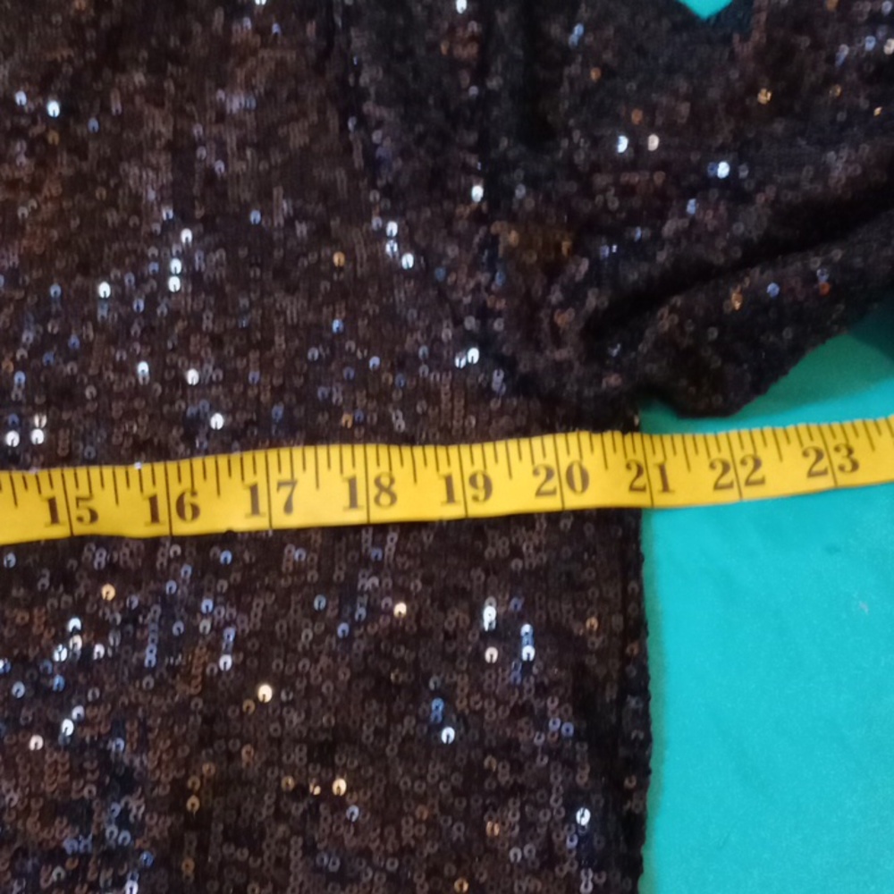 INC International Concepts Black Sequin Cardigan - Picture 8 of 11